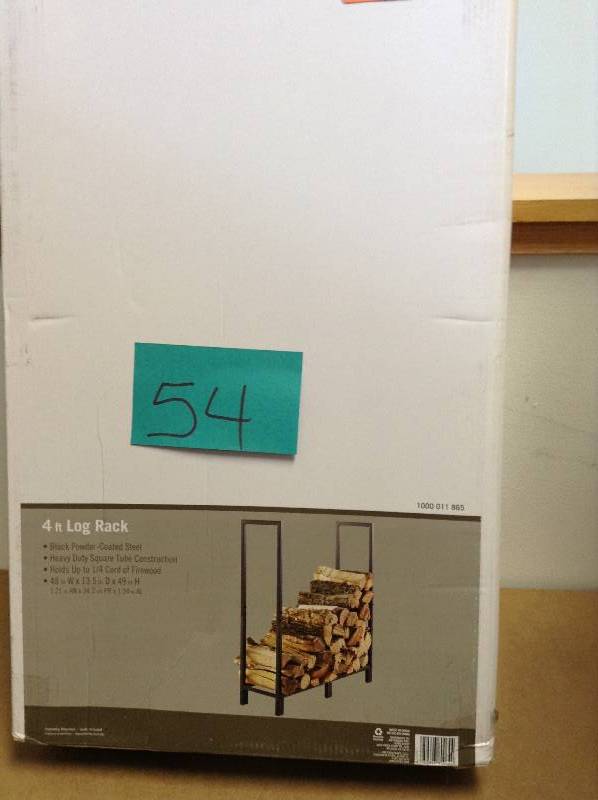 lot 54 image: 4 FT Log Rack