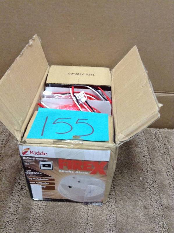 lot 155 image: Kidde FireX Battery Backup Smoke Alarm set of 6