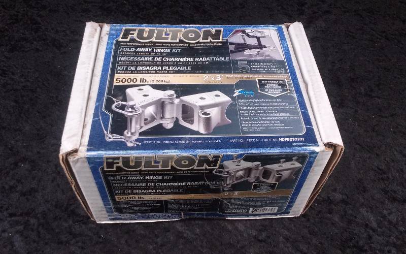 lot 12 image: Fulton Fold Away Hinge Kit For Trailer, 5000lb, 2x3 Tongue