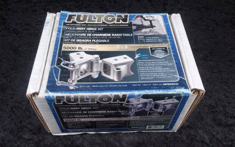 lot 13 image: Fulton Fold Away Hinge Kit For Trailer, 5000lb, 2x3 Tongue