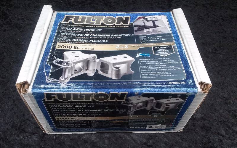 lot 14 image: Fulton Fold Away Hinge Kit For Trailer, 5000lb, 2x3 Tongue