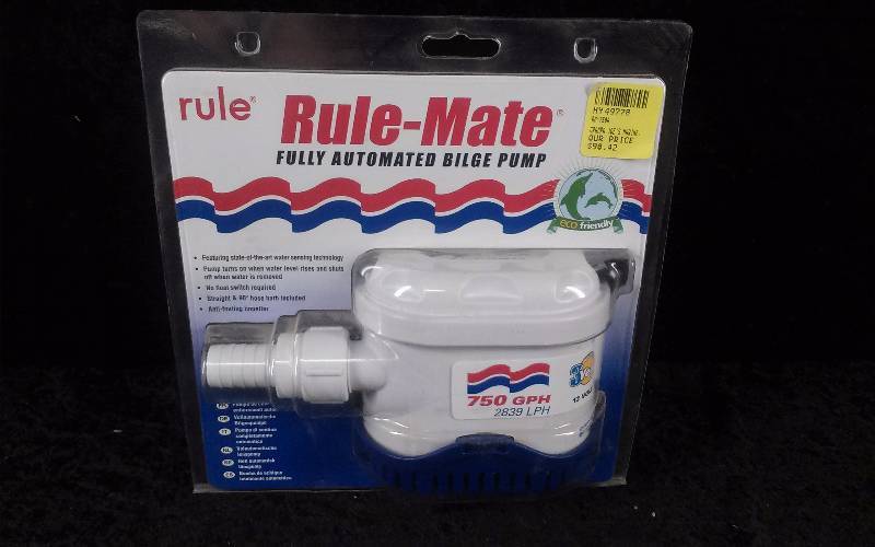 lot 30 image: Rule-Mate Fully Automated Bilge Pump, 750GPH, 12v