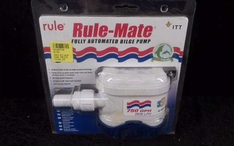 lot 31 image: Rule-Mate Fully Automated Bilge Pump, 750GPH, 12v