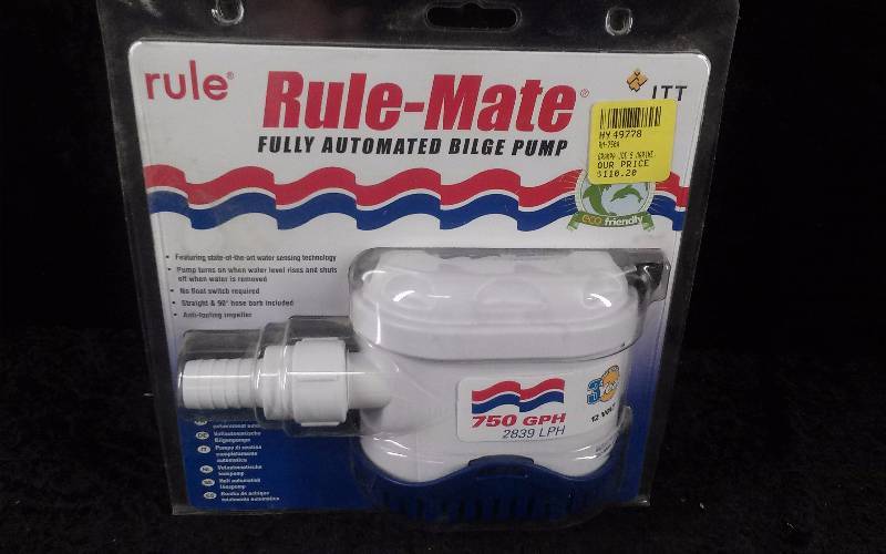 lot 32 image: Rule-Mate Fully Automated Bilge Pump, 750GPH, 12v