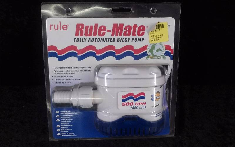 lot 33 image: Rule-Mate Fully Automated Bilge Pump, 500GPH, 12v