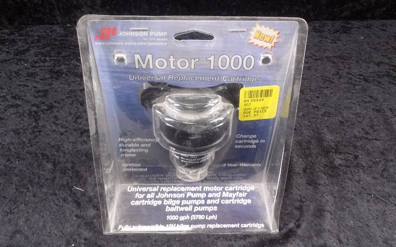 lot 37 image: Johnson Pump Motor 1000 Universal Replacement Cartridge, 1000GPH, Model 28512
