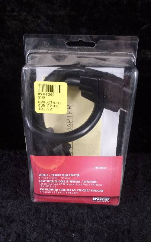 lot 83 image: Wesbar VehicleTrailer Plug Adapter, 7 round5flat, 18 wire, PN F3050-00
