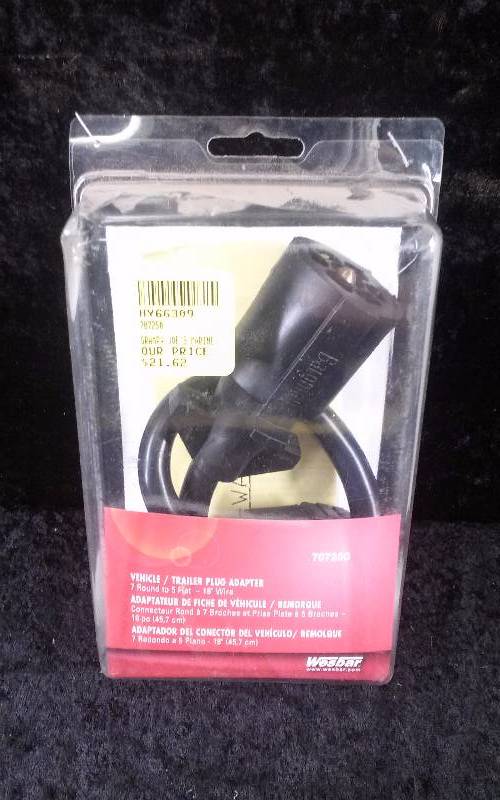 lot 84 image: Wesbar VehicleTrailer Plug Adapter, 7 round5flat, 18 wire, PN F3050-00