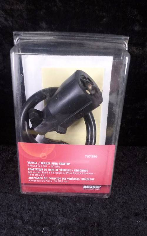 lot 85 image: Wesbar VehicleTrailer Plug Adapter, 7 round5flat, 18 wire, PN F3050-00