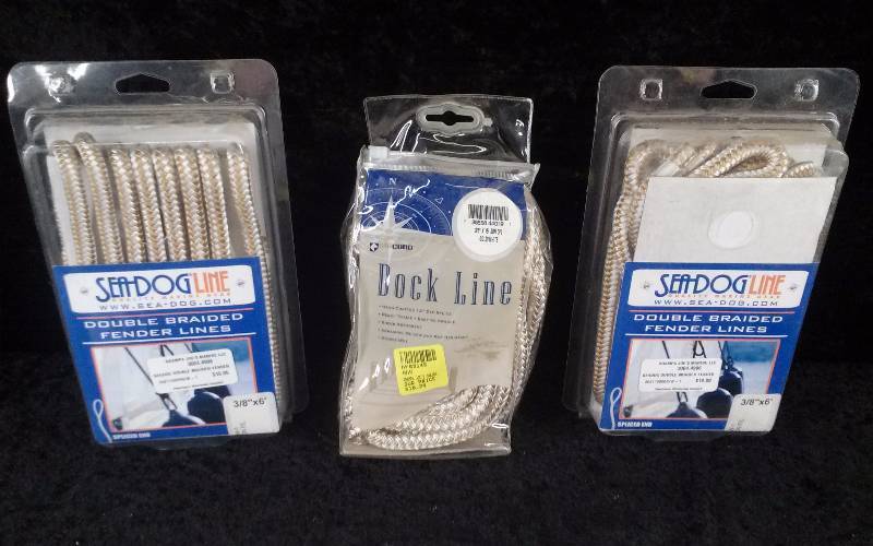 lot 90 image: Lot - (2) Sea Dogline Double Braided Tender Lines, (1) Unicord Dockline