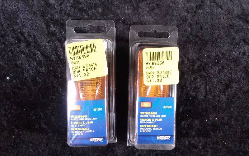 lot 133 image: Lot - (2) Wesbar LED Waterproof MarkerClearance Lamp, PN 401580