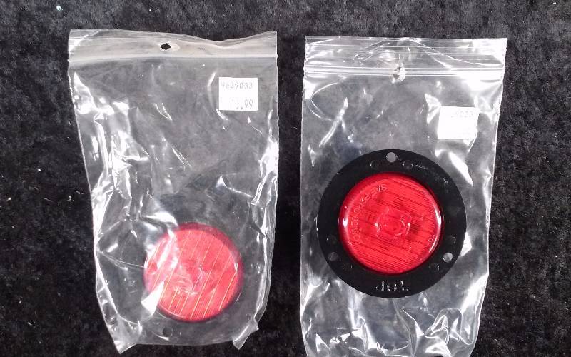 lot 134 image: Lot - (2) LED Red Clearance Lights