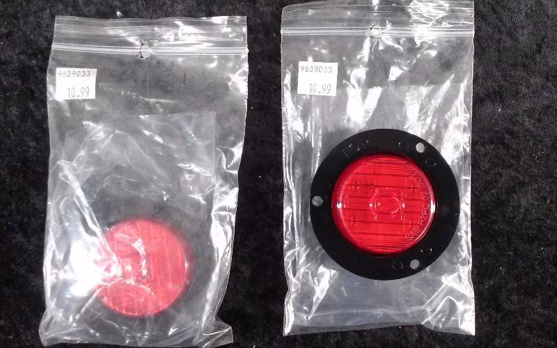 lot 135 image: Lot - (2) LED Red Clearance Lights