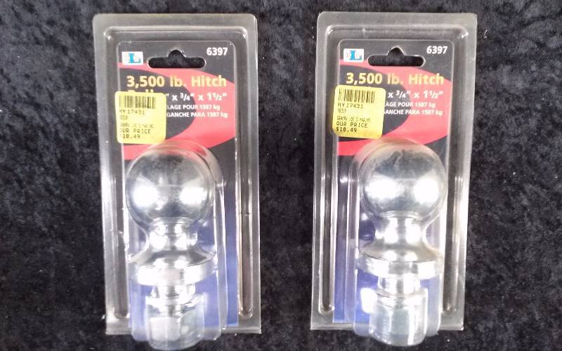 lot 177 image: Lot - (2) Dutton 3500lb Hitch Ball, 2 x 34 x 1 12,PN 6397