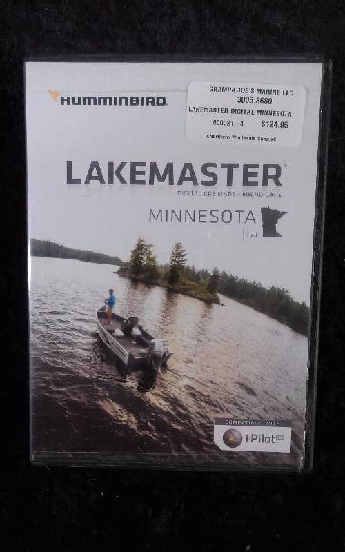 lot 220 image: Hummingbird LAKEMASTER Digital GPS MapsMicro Card 6.0  Minnesota