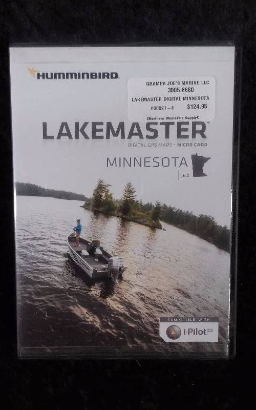 lot 221 image: Hummingbird LAKEMASTER Digital GPS MapsMicro Card 6.0  Minnesota