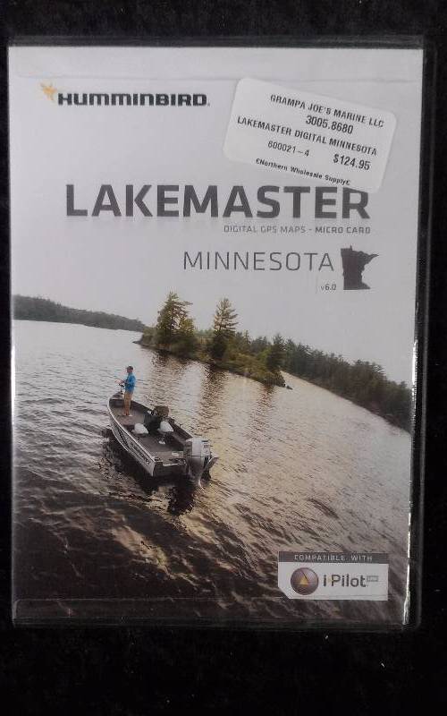 lot 222 image: Hummingbird LAKEMASTER Digital GPS MapsMicro Card 6.0  Minnesota