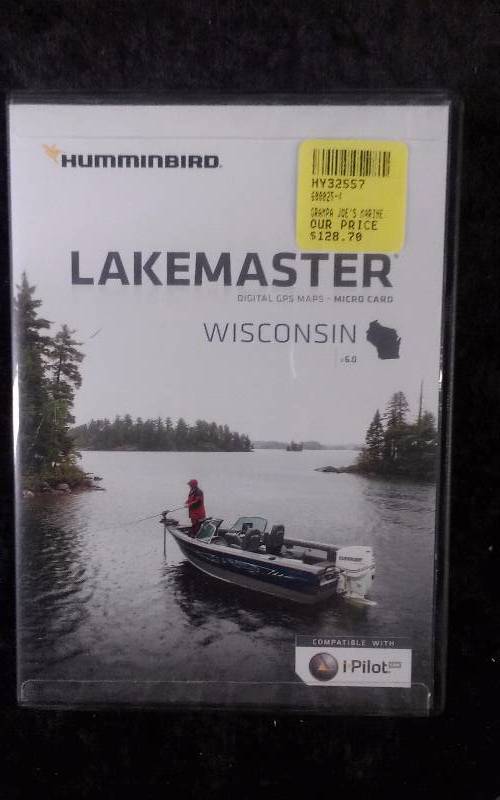 lot 223 image: Hummingbird LAKEMASTER Digital GPS MapsMicro Card 6.0  Wisconsin