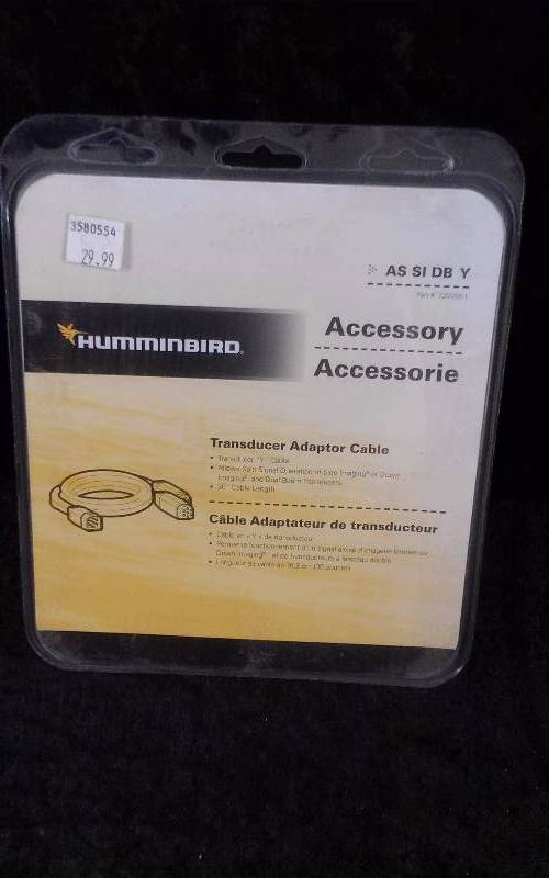 lot 287 image: Hummingbird Transducer Adapter Cable, 30FT, AS SI DB Y, PN 720055-1