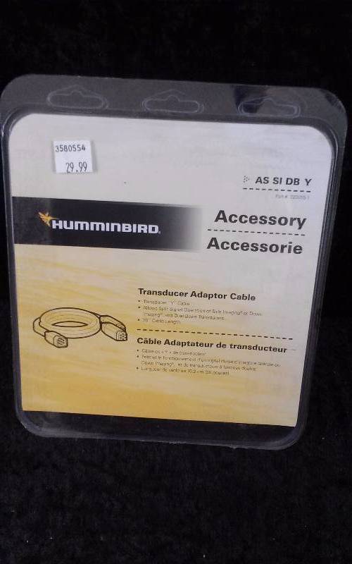 lot 291 image: Hummingbird Transducer Adapter Cable, 30FT, AS SI DB Y, PN 720055-1