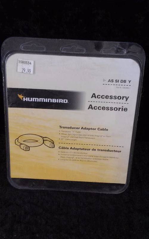 lot 294 image: Hummingbird Transducer Adapter Cable, 30FT, AS SI DB Y, PN 720055-1