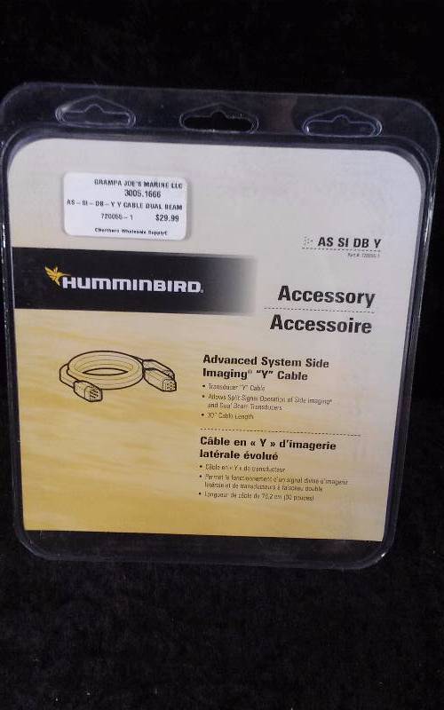 lot 295 image: Hummingbird Transducer Adapter Cable, 30FT, AS SI DB Y, PN 720055-1