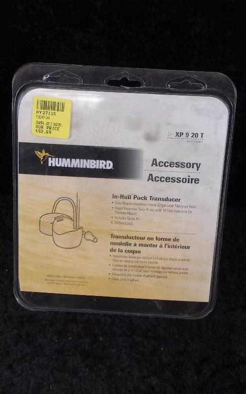 lot 298 image: Hummingbird In-Haul Puck Transducer, XP 9 20 T, PN 710147-1