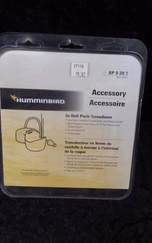 lot 299 image: Hummingbird In-Haul Puck Transducer, XP 9 20 T, PN 710147-1