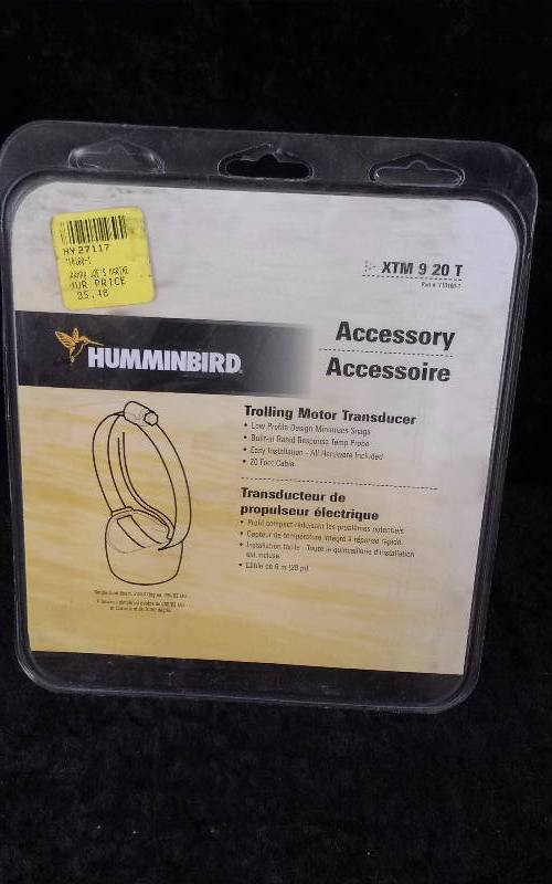 lot 301 image: Hummingbird Trolling Motor Transducer, XTM 9 20 T, PN 710160-1