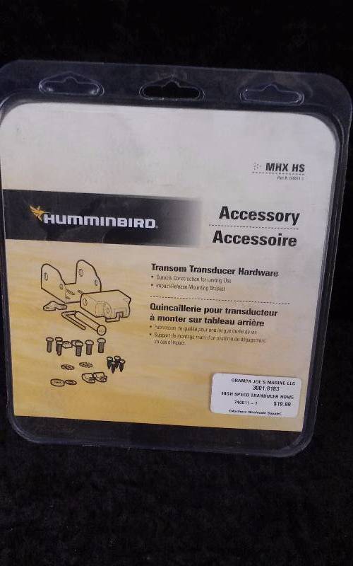 lot 308 image: Hummingbird Transom Transducer Hardware, MHX HS, PN 740011-1