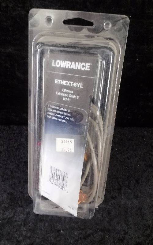 lot 322 image: Lowrance Ethernet Extension Cable, 6 FT, ETHEXT-6YL, PN 127-51