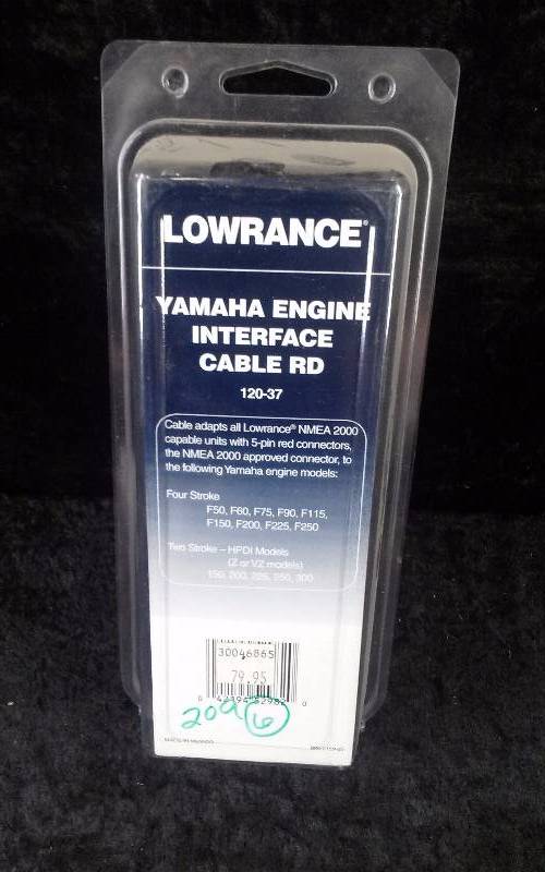 lot 343 image: Lowrance Yamaha Engine Interface Cable, RD, PN 120-37