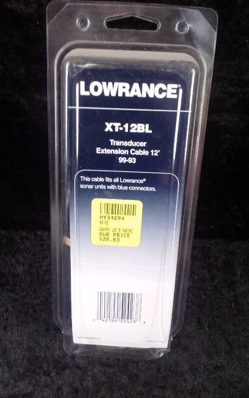 lot 349 image: Lowrance Transducer Extension Cable, 12 FT, XT-12BL, PN 99-93
