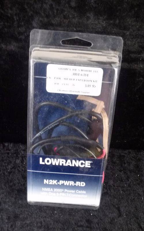 lot 354 image: Lowrance NMEA 2000 Power Cable wOne 5-Pin T Connector, N2K-PWR-RD