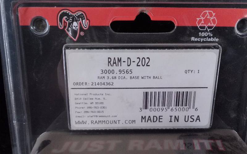 lot 428 image: RAM Mounting System, RAM-D-202