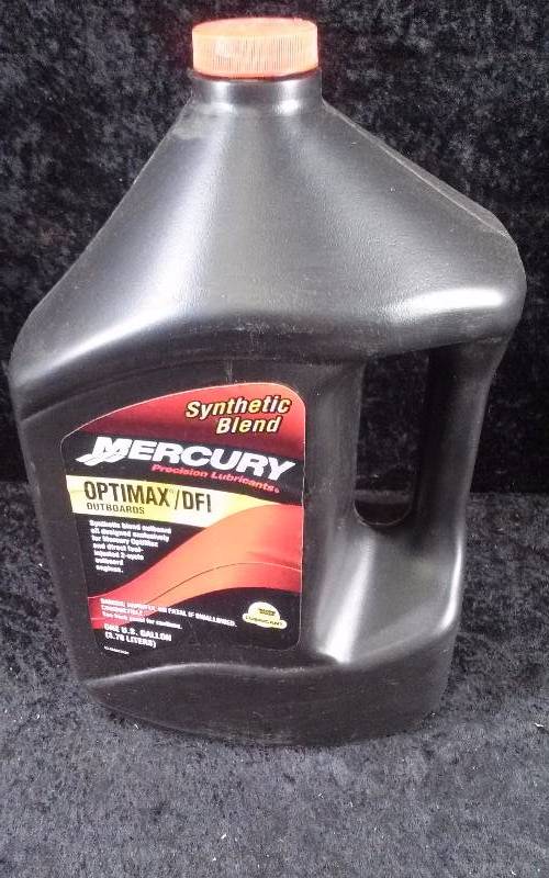 lot 449 image: OIL - Mercury OptiMaxDFI Outboard Synthetic Blend, 1 Gallon