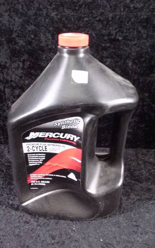 lot 472 image: OIL - Mercury Premium Plus Outboard, 2 Cycle Plus, Synthetic Blend, 1 Gallon
