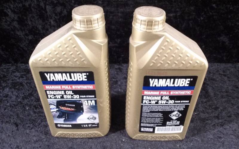 lot 478 image: OIL - (2) Yamalube Marine Synthetic Engine Oil, 4-Stroke, 4M, FC-W, 5W-30, 1qteach