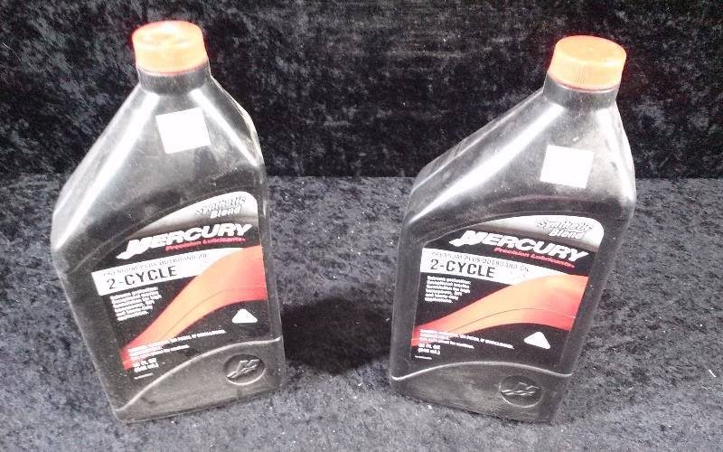 lot 493 image: OIL - (2) Mercury Premium Plus Outboard Oil, 2-Cycle, 1qteach