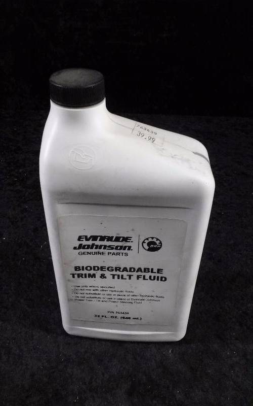 lot 527 image: Evinrude Biodegradable Trim & Tilt Fluid, 1qteach