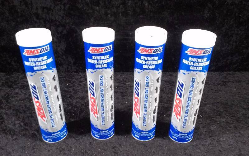 lot 594 image: GREASE- (4) AMSOIL Water Resistant Grease, 14ozeach