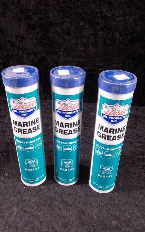 lot 598 image: GREASE - (3) Lucas Oil Marine Grease, 14ozeach