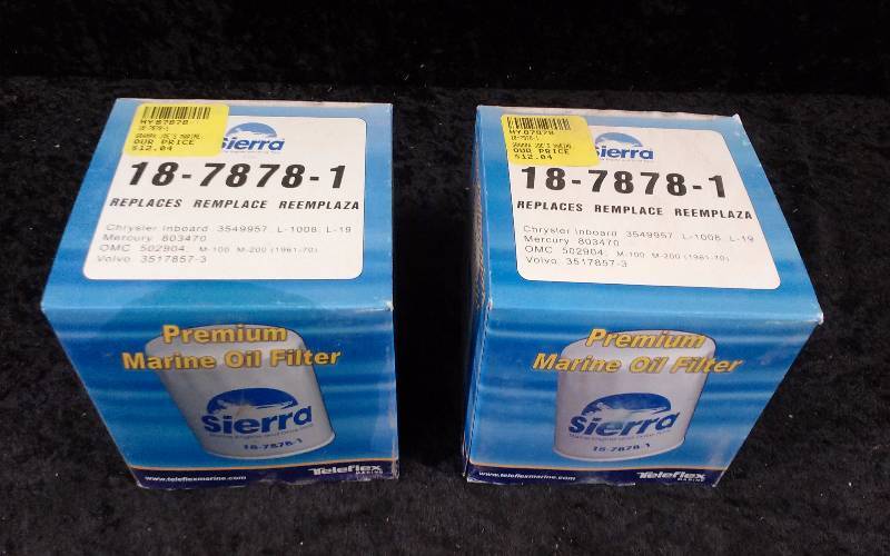 lot 643 image: FILTER - (2) Sierra Premium Marine Oil Filter, PN 18-7878-1