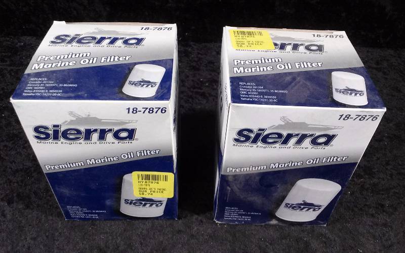 lot 650 image: FILTER - (2) Sierra Premium Marine Oil Filter, PN 18-7876