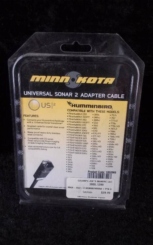 lot 806 image: MinnKota Universal Sonar 2 Adapter Cable, MKR-US2-8, PN 1852068