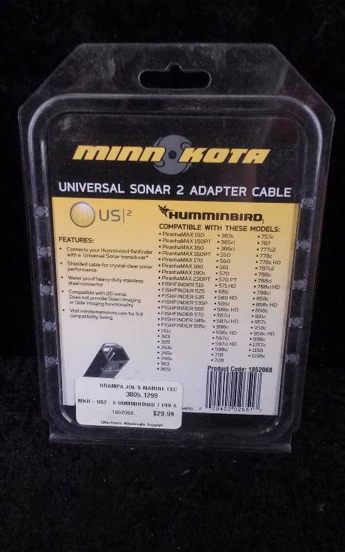 lot 808 image: MinnKota Universal Sonar 2 Adapter Cable, MKR-US2-8, PN 1852068