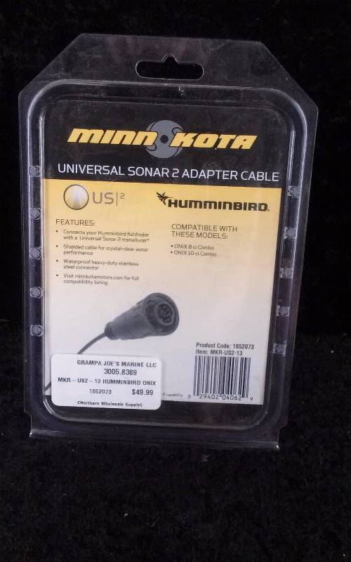 lot 810 image: MinnKota Universal Sonar 2 Adapter Cable, MKR-US2-13, PN 1852073