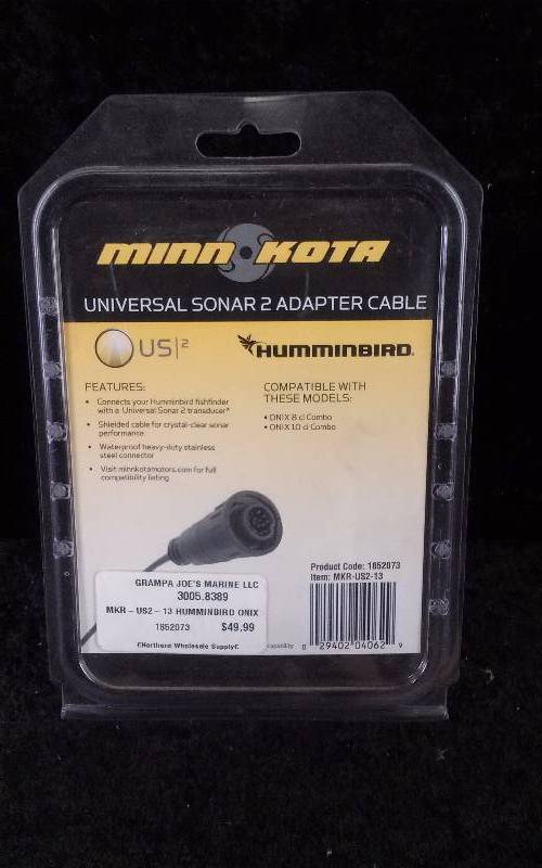 lot 812 image: MinnKota Universal Sonar 2 Adapter Cable, MKR-US2-13, PN 1852073