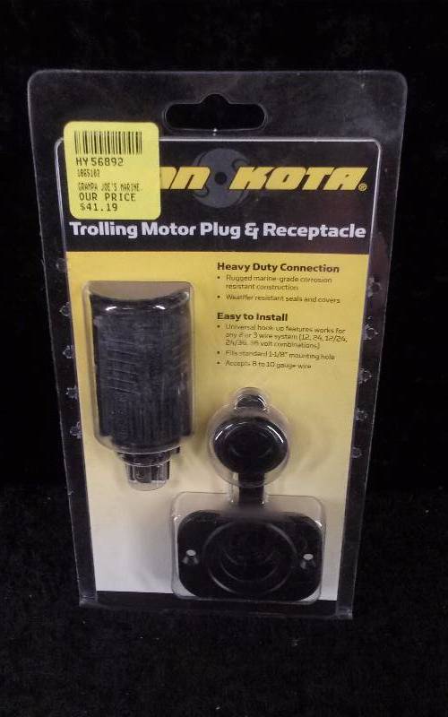 lot 814 image: MinnKota Trolling Motor Plug & Receptacle, MKR-18, PN 1865102