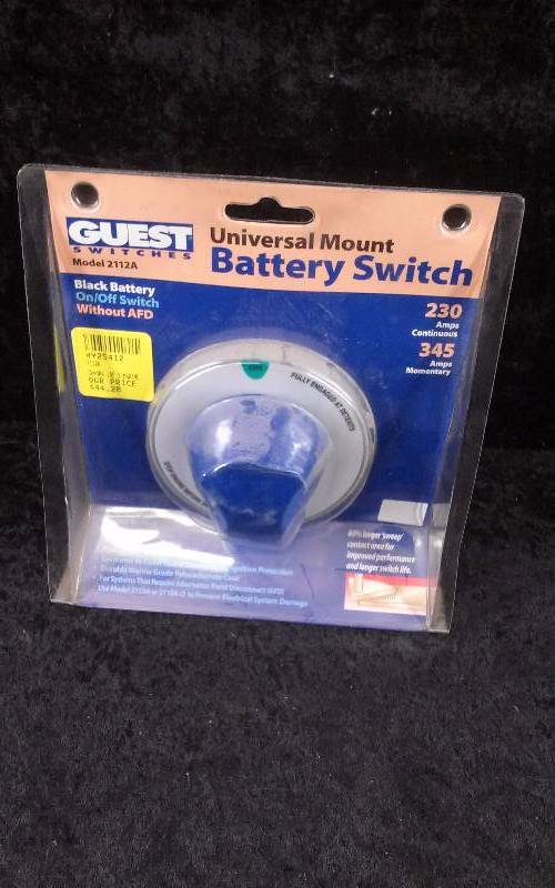 lot 915 image: Guest Switches Universal Mount Battery Switch, Model 2112A